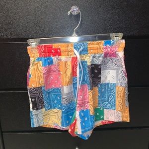 SHEIN colorful bandana print shorts
